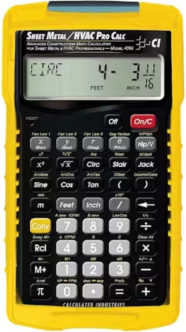 Cover image for 4090 Sheet Metal / HVAC Pro Calc Calculator ISBN 9780831136703